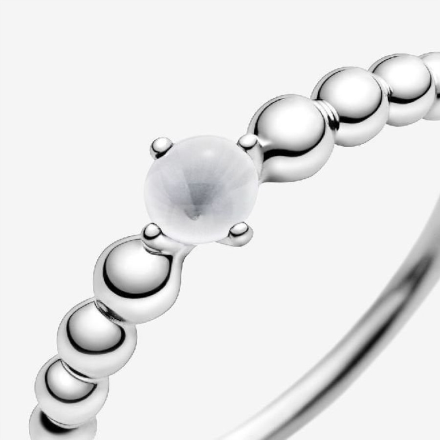 April Birthstone Merke Pandora Perlering