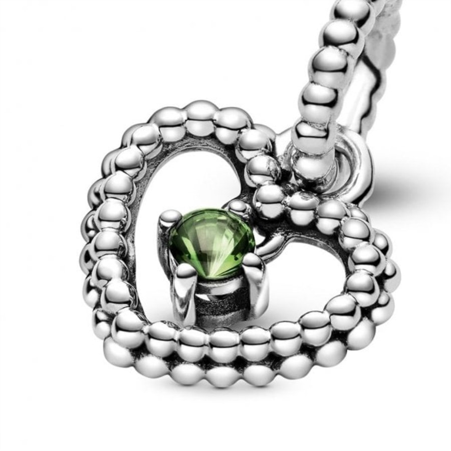 August Birthstone Hjerte Sjarmerer Pandora