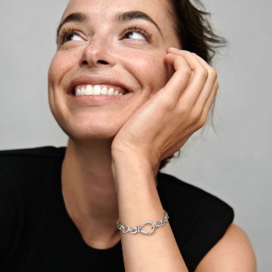 Chunky Infinity Knute Kjede Armbånd Pandora