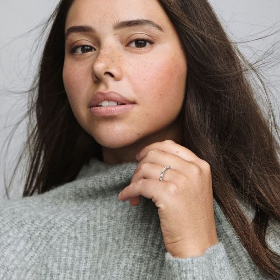 Klassisk Tusenfryd Blomst Merke Pandora Band Ring