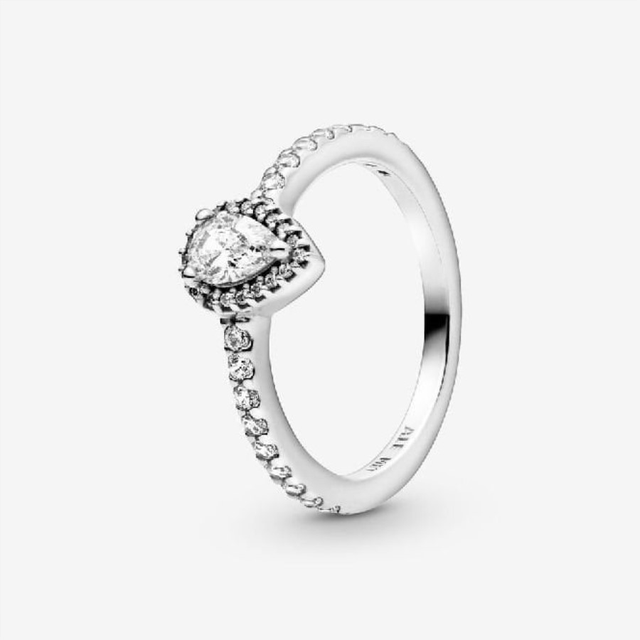 Klassisk Pandora Teardrop Halo Ring