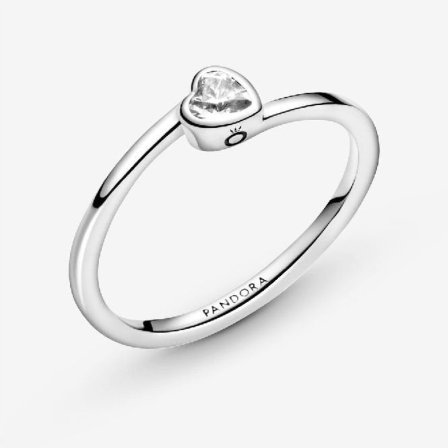 Klar Tilted Hjerte Kabal Ring Pandora