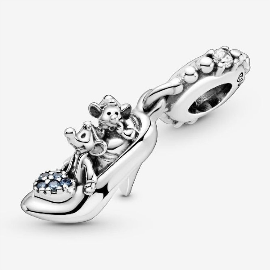 Disney Cinderella Glass Tøffel & Mus Dingler Sjarm Pandora