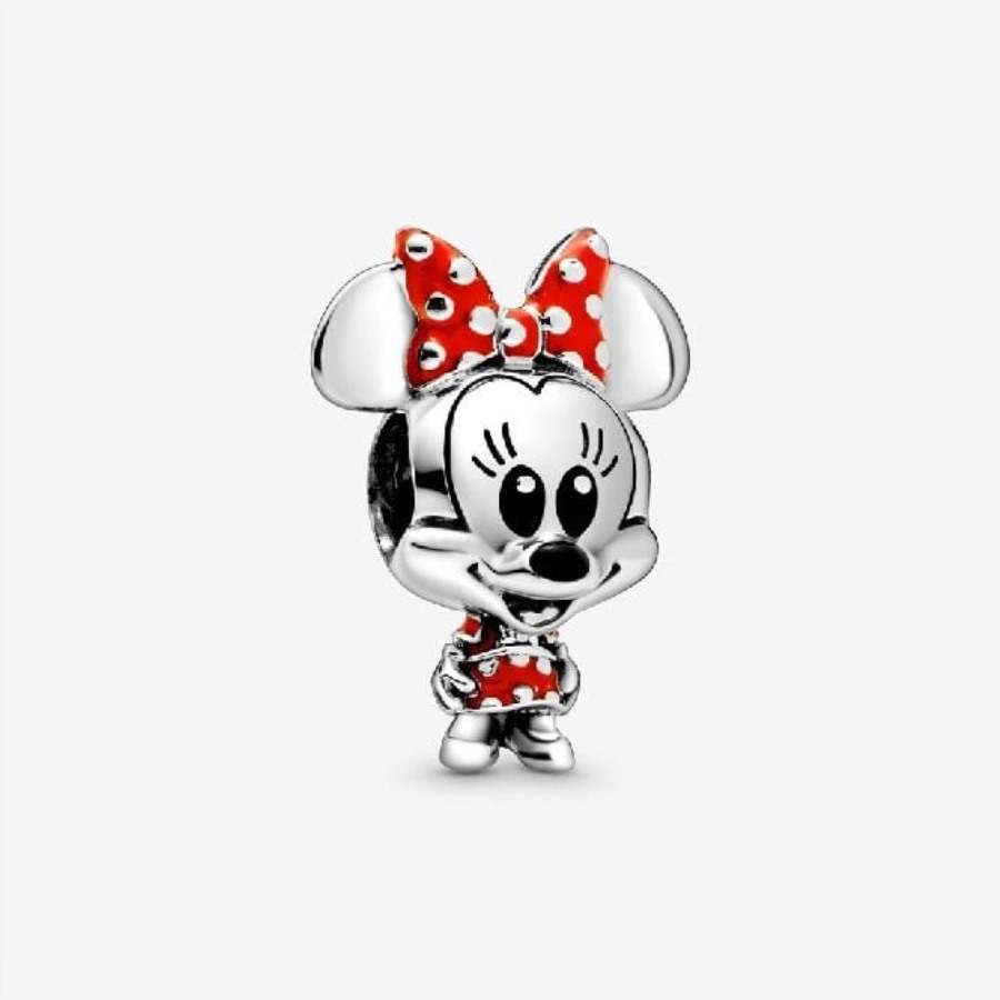 Disney Minnie Mus Prikket Kjole Og Sløyfe Sjarm Pandora