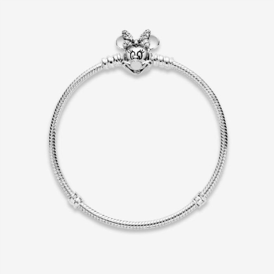 Disney øyeblikk Pave Minnie Mouse Lås Slange Kjede Armbånd Pandora