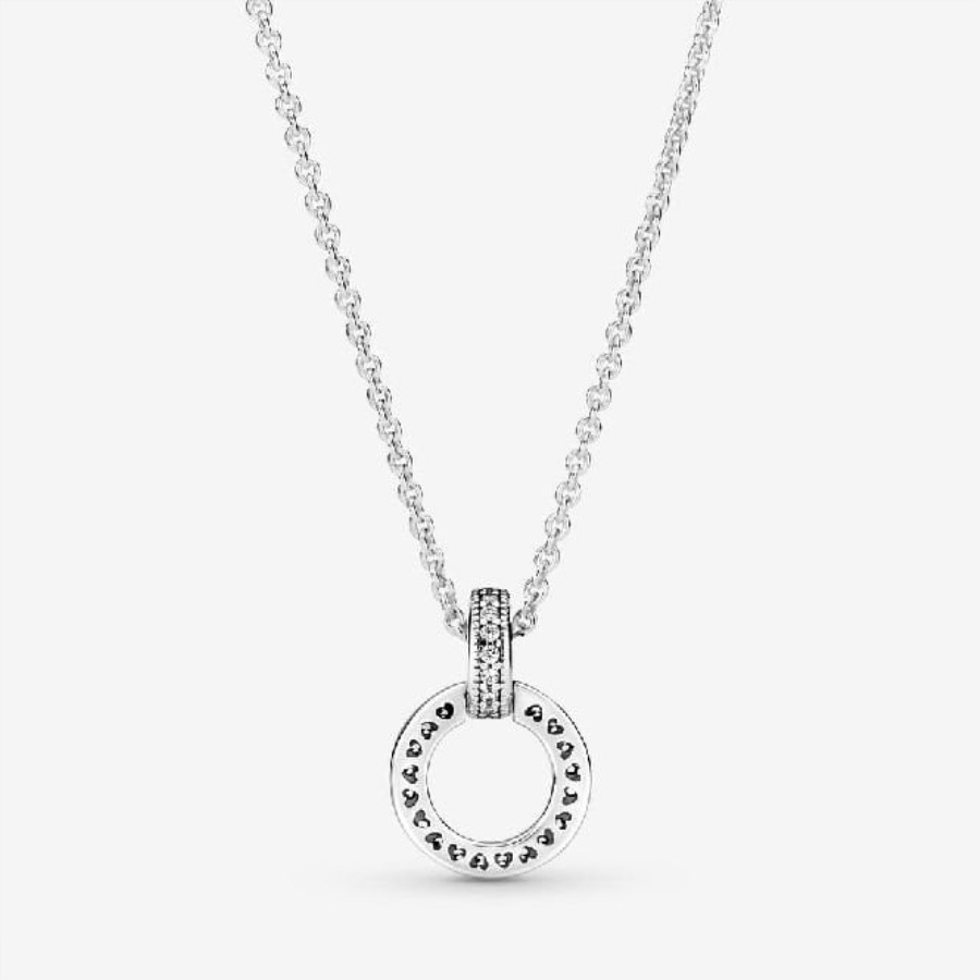 Dobbel Sirkel Cz Anheng Halskjede Pandora