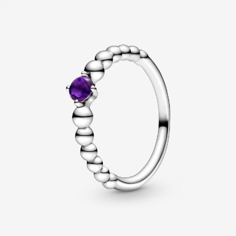 Februar Birthstone Perler Merke Ring Pandora