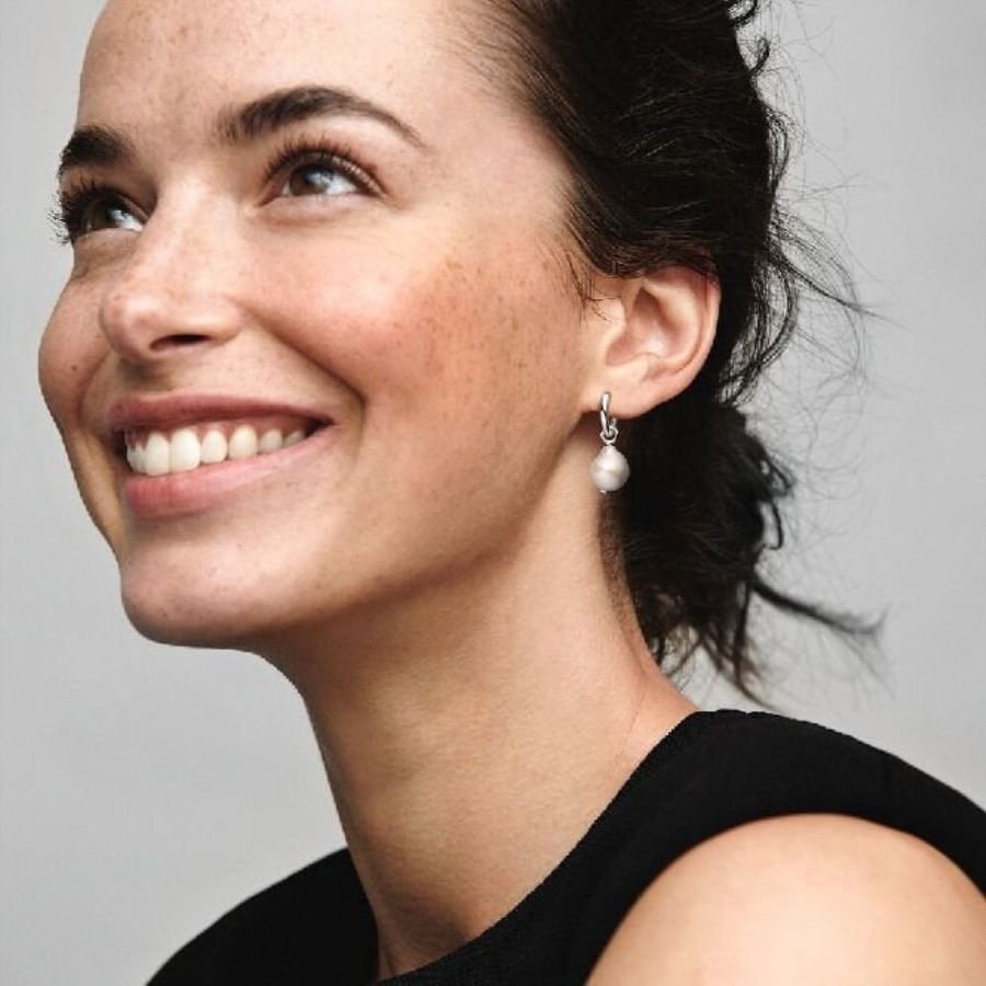 Ferskvann Kulturbarokk Perle Ring øredobber Pandora