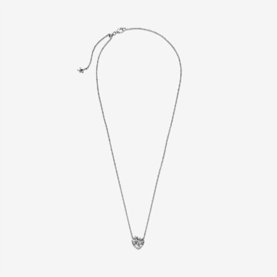 Hjerte Familietre Collier Halskjede Pandora