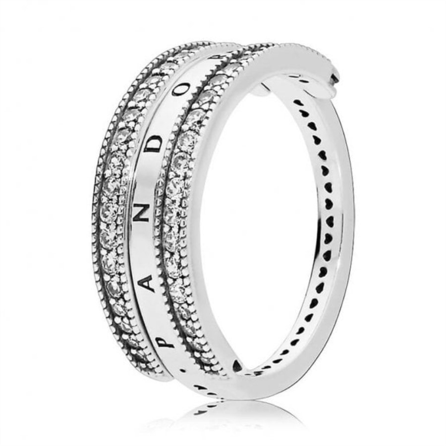 Logo & Hjerter Pandora Ring