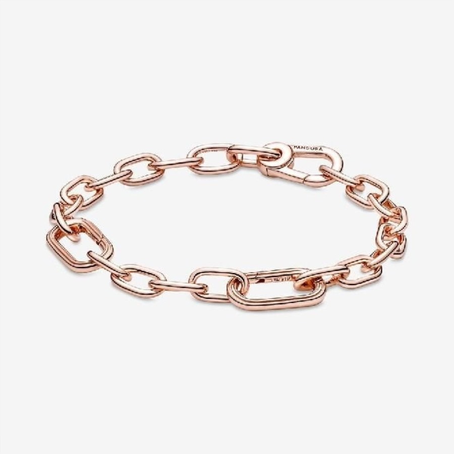 Meg Rose Gull Liten Lenke Kjede Armbånd Pandora