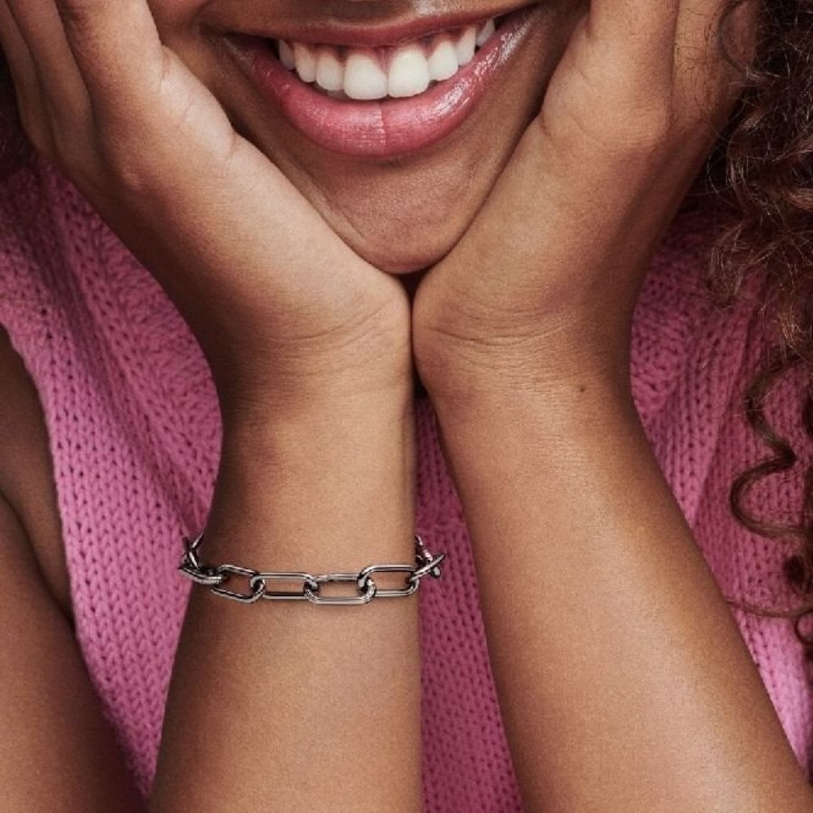 Me Ruthenium Gunmetal Link Pandora Kjede Armbånd