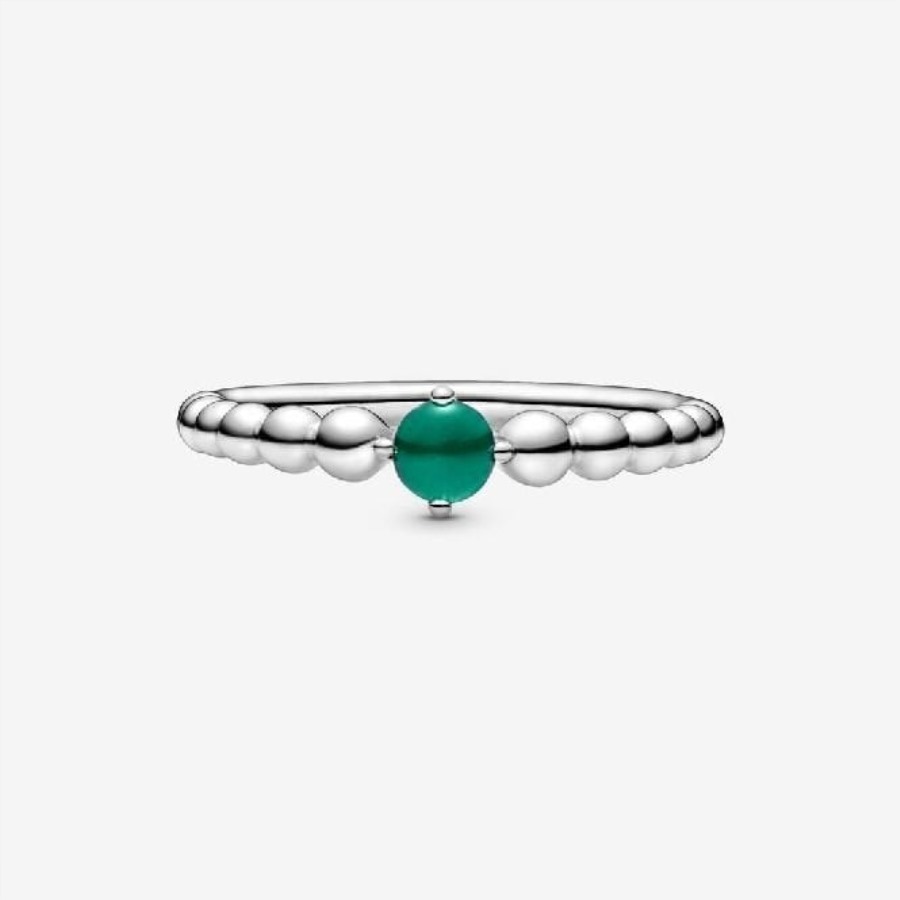 Mai Birthstone Beaded Merke Pandora Ring