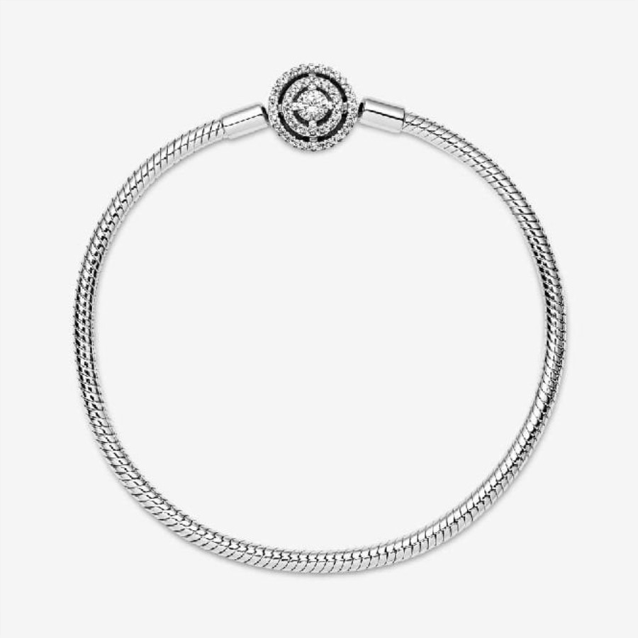 øyeblikk Halo Slange Kjede Armbånd Pandora