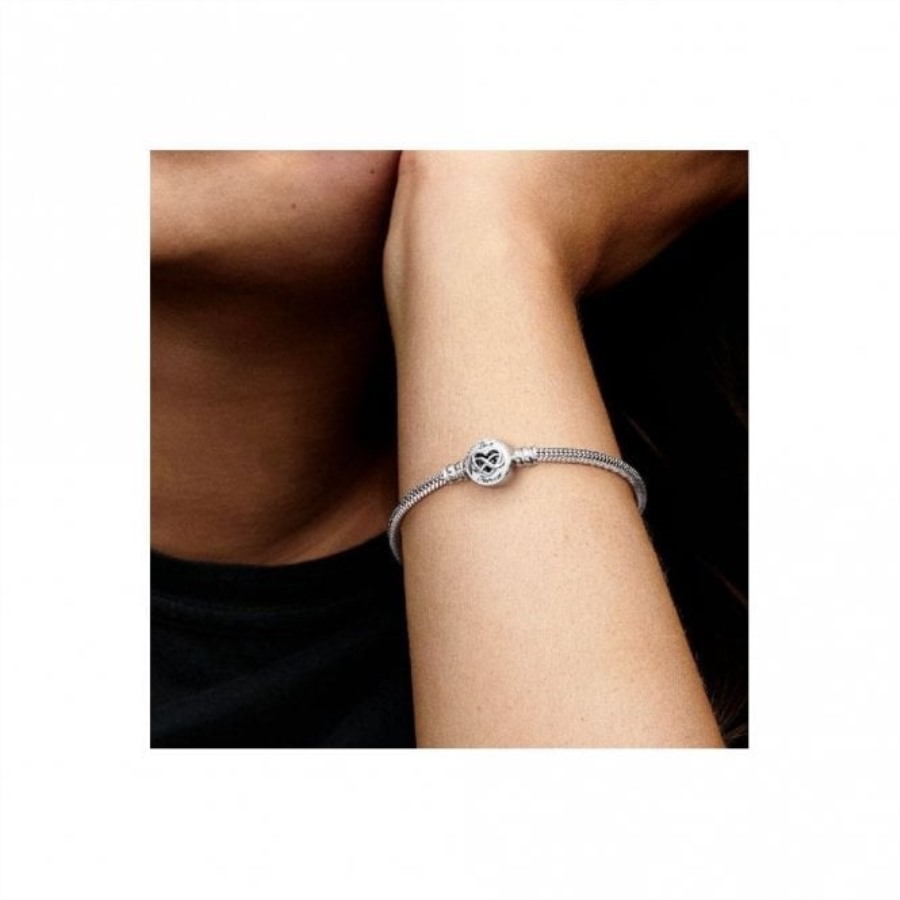 øyeblikk Hjerte Uendelig Lås Slange Kjede Armbånd Pandora