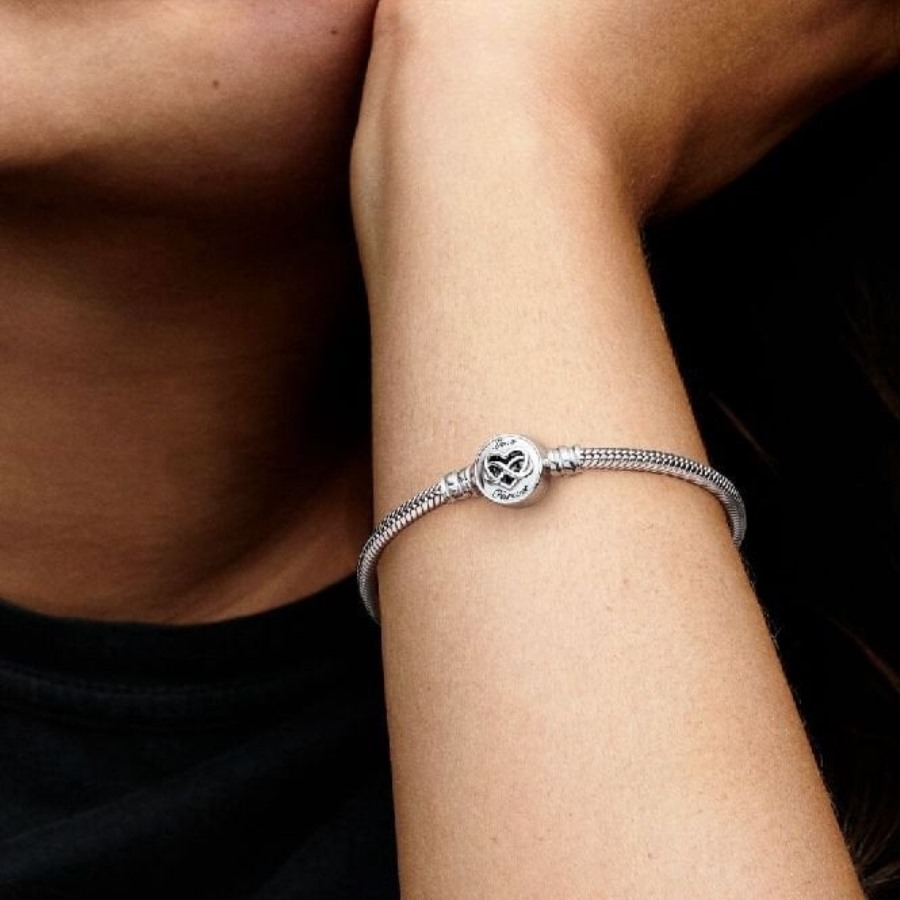 øyeblikk Hjerte Pandora Uendelig Lås Slange Kjede Armbånd