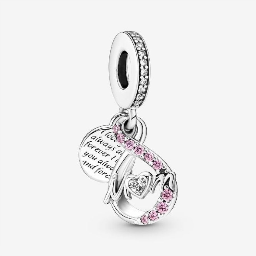 Mamma Infinity Pave Dobbel Dingle Sjarm Pandora