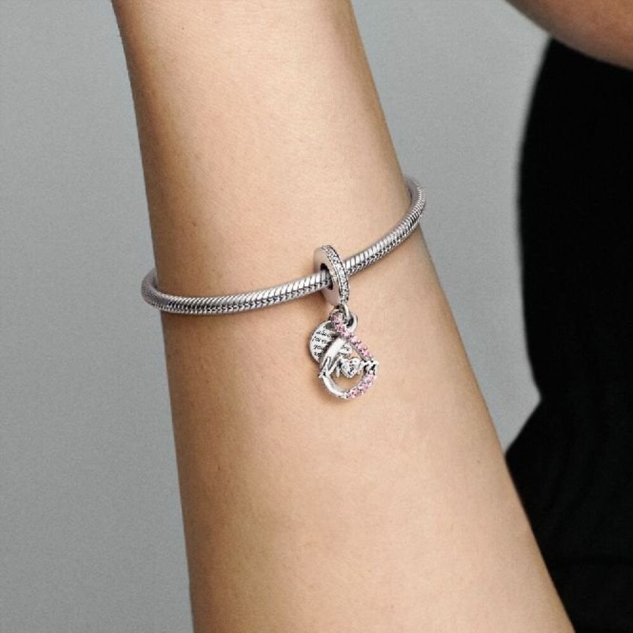 Mamma Infinity Pave Dobbel Dingle Sjarm Pandora