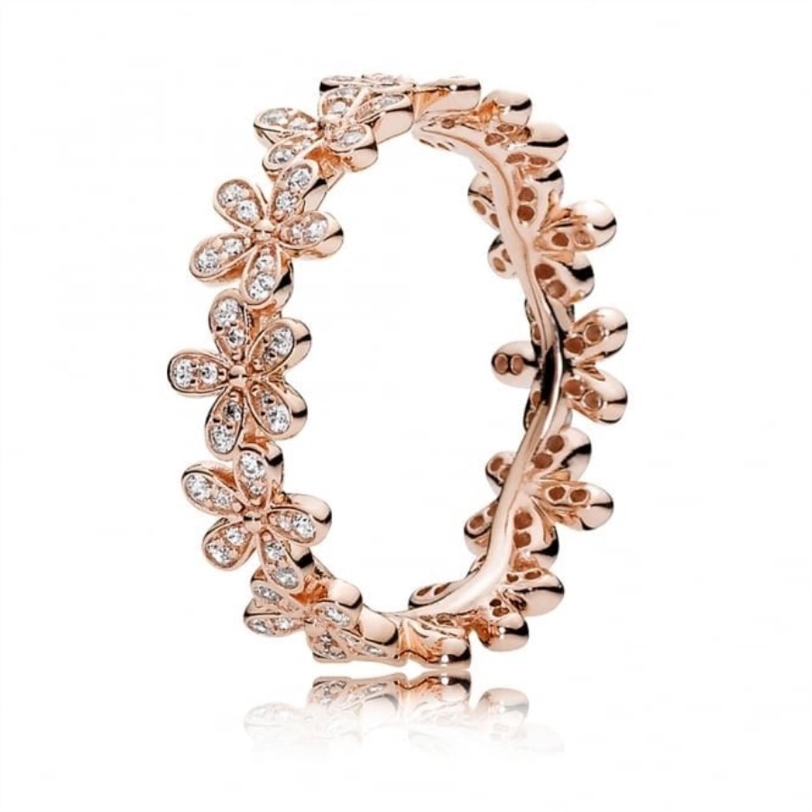 Pandora Merke Rose Tusenfryd Blomsterring