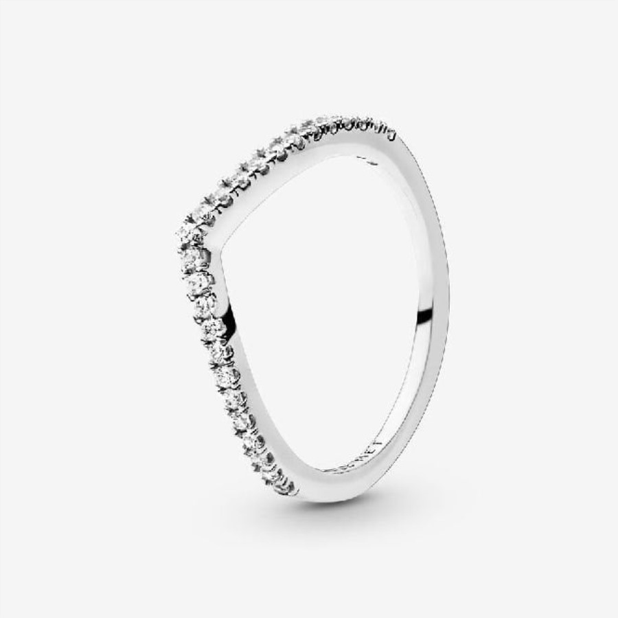 Pandora Glitrende Wishbone Ring