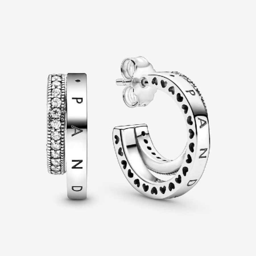 Pave Doble Ring øredobber Pandora