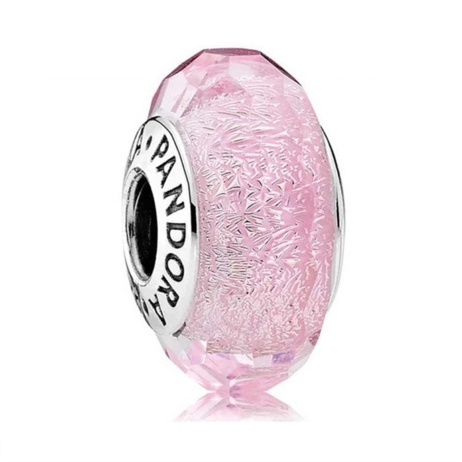 Rosa Shimmer Glass Sjarmerer Pandora
