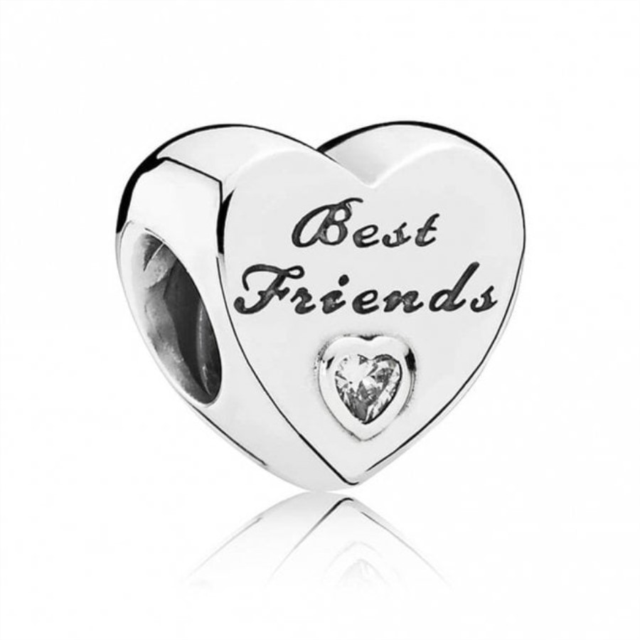 Polert Bestevenner Hjerte Sjarmerer Pandora