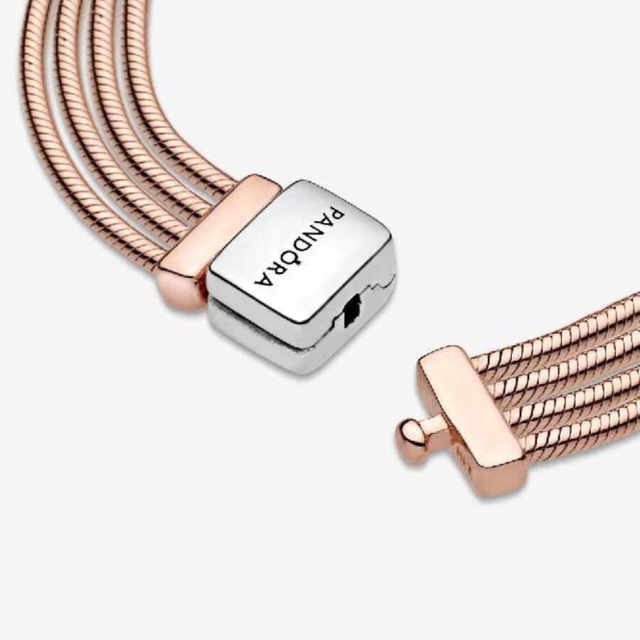 Refleksjoner Multi Pandora Merke Slange Kjede Armbånd