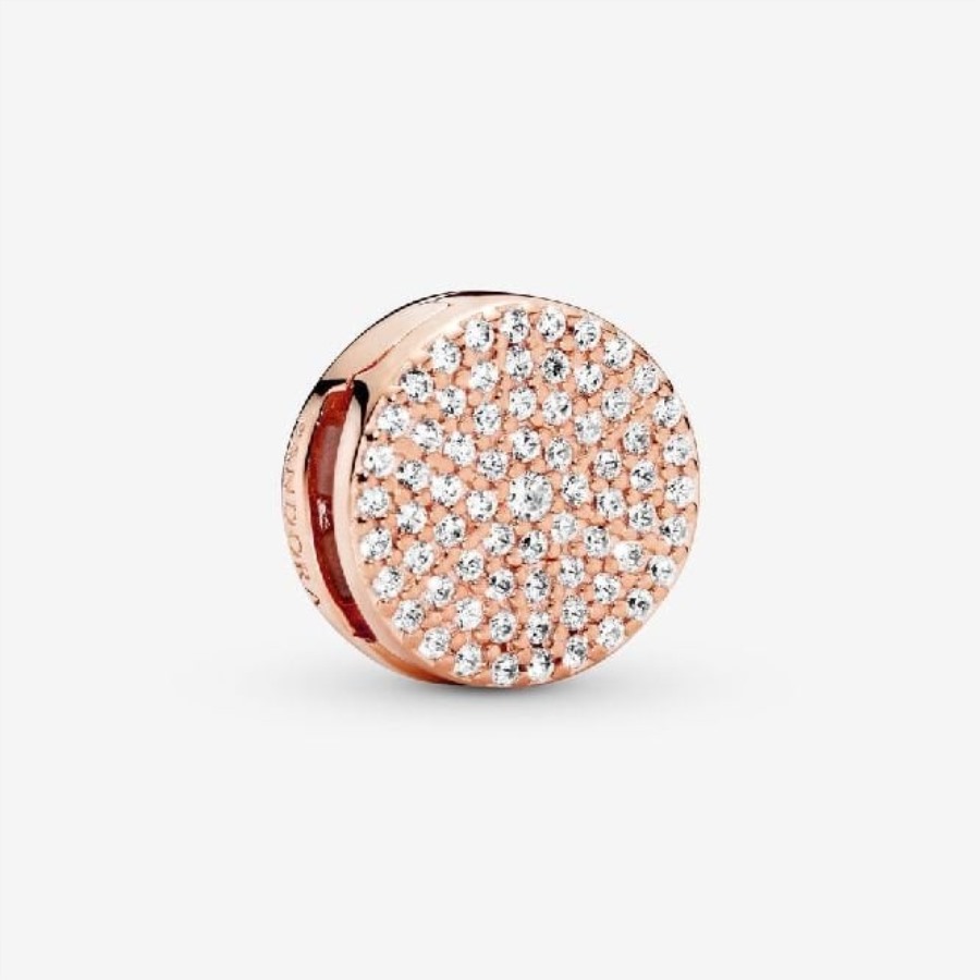 Refleksjoner Rose Runde Pave Klipp Sjarm Pandora