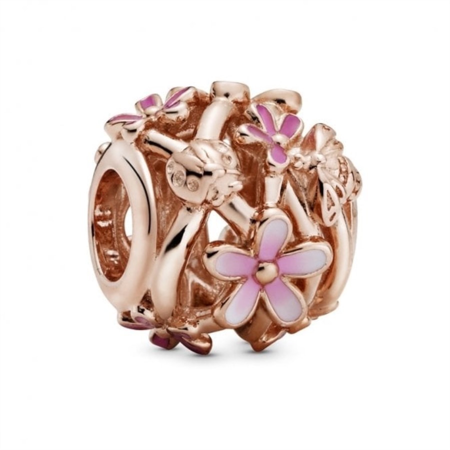 Rose Openwork Rosa Tusenfryd Charms Pandora