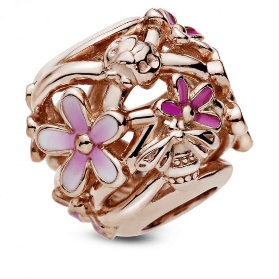 Rose Openwork Rosa Tusenfryd Charms Pandora