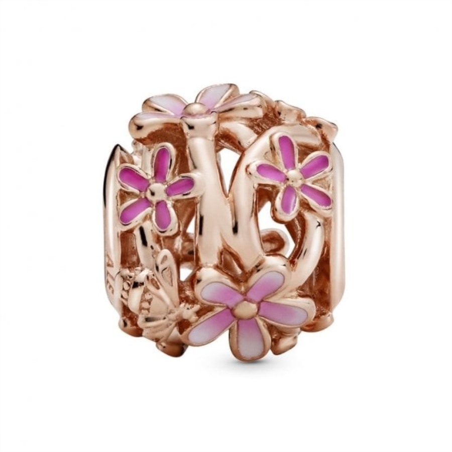 Rose Openwork Rosa Tusenfryd Charms Pandora