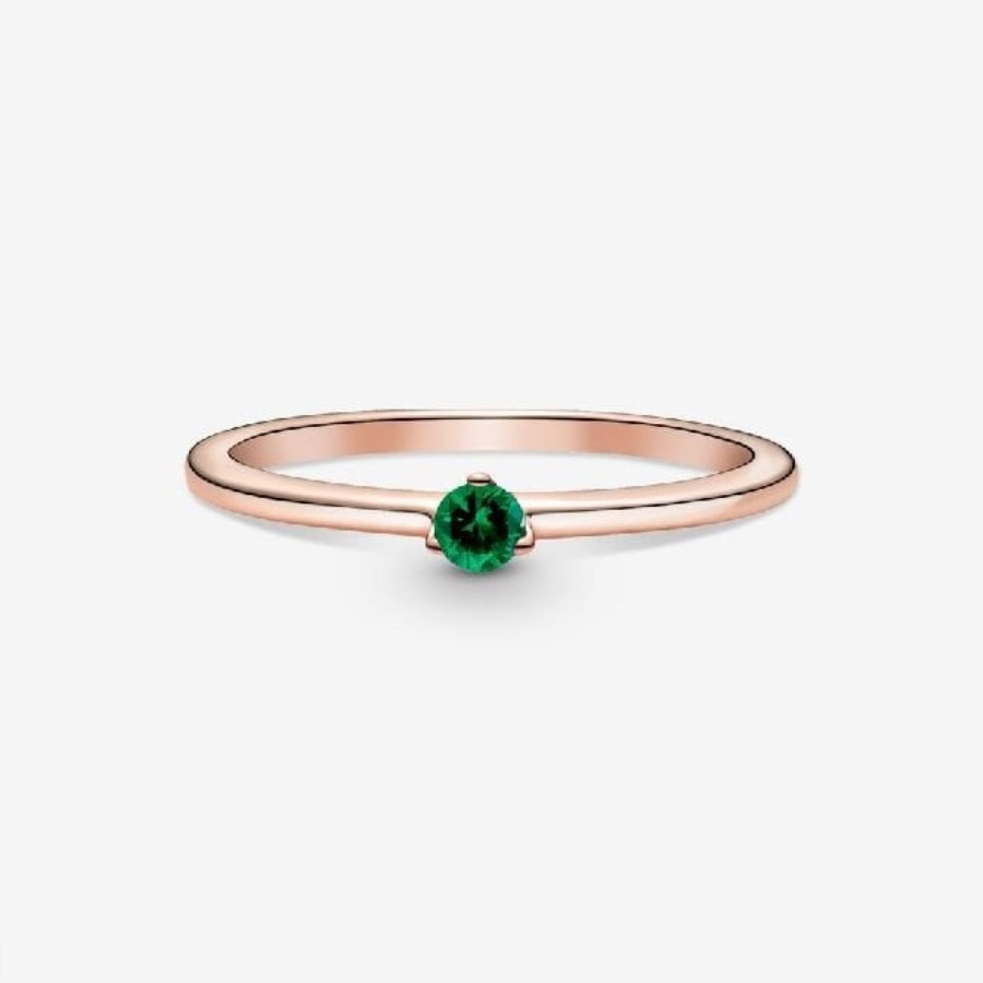 Rose Pandora Grønn Kabal Ring