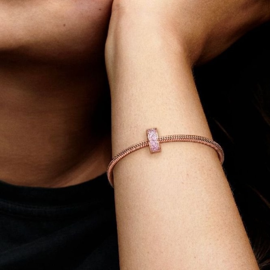 Rose Rosa Pave Clip Sjarm Pandora