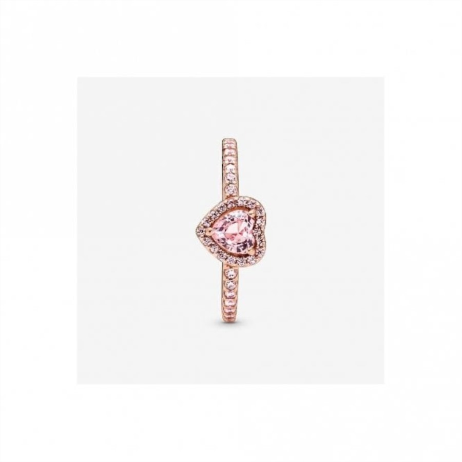 Rose Glitrende Forhøyet Rosa Pandora Hjertering