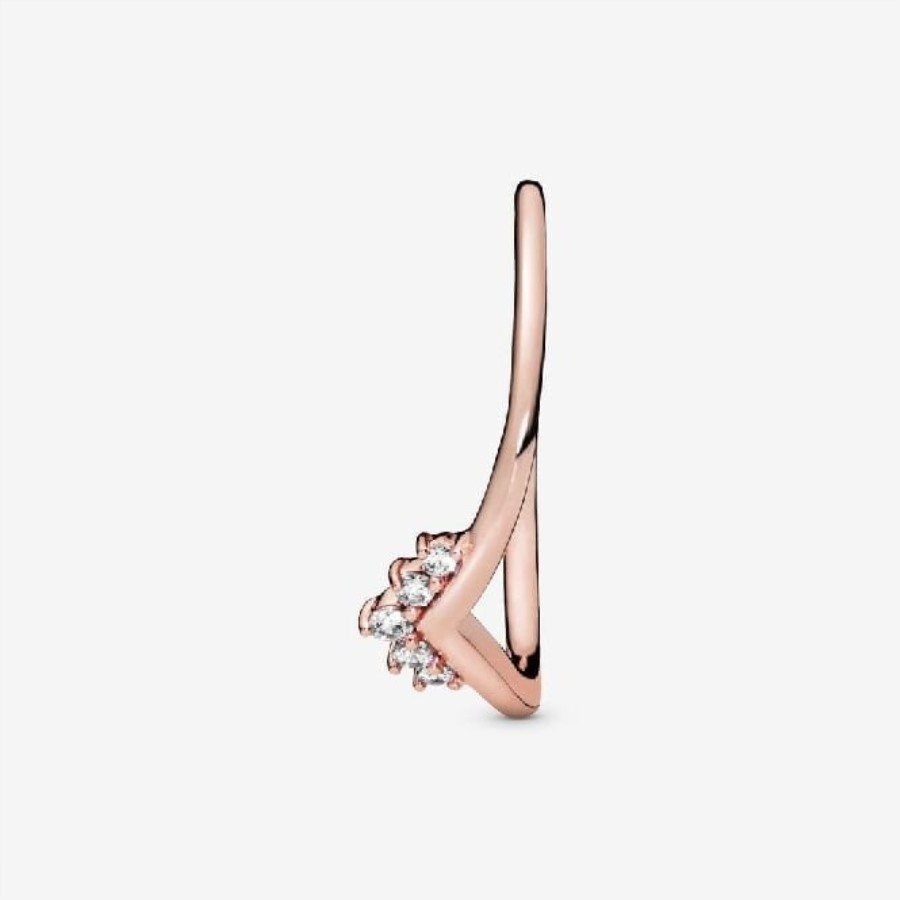 Rose Tiara Merke Pandora Wishbone Ring