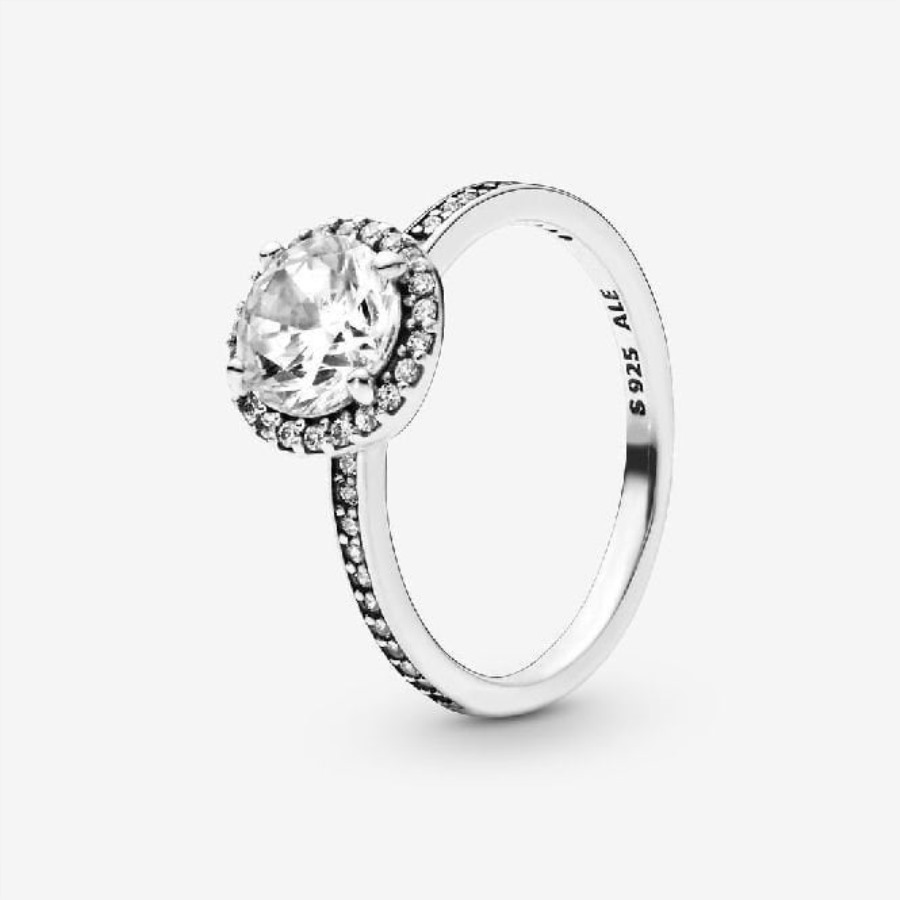 Rund Pandora Sparkle Halo Ring