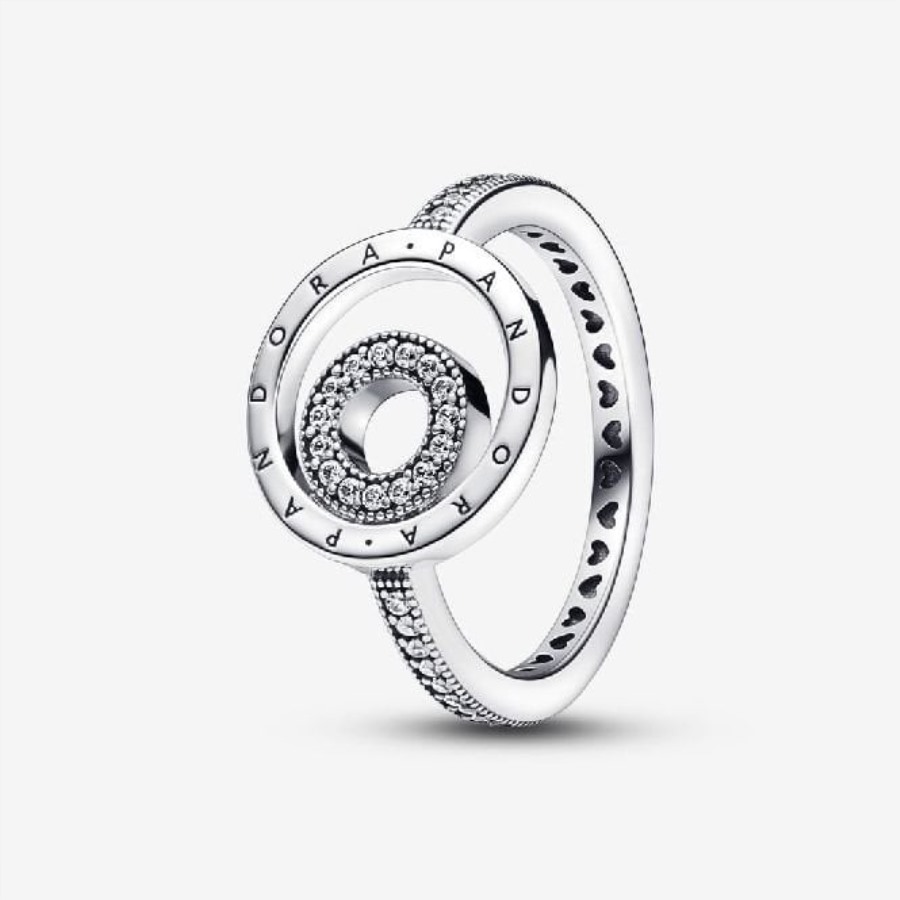 Signatur Logo Sirkler Pandora Pave Ring