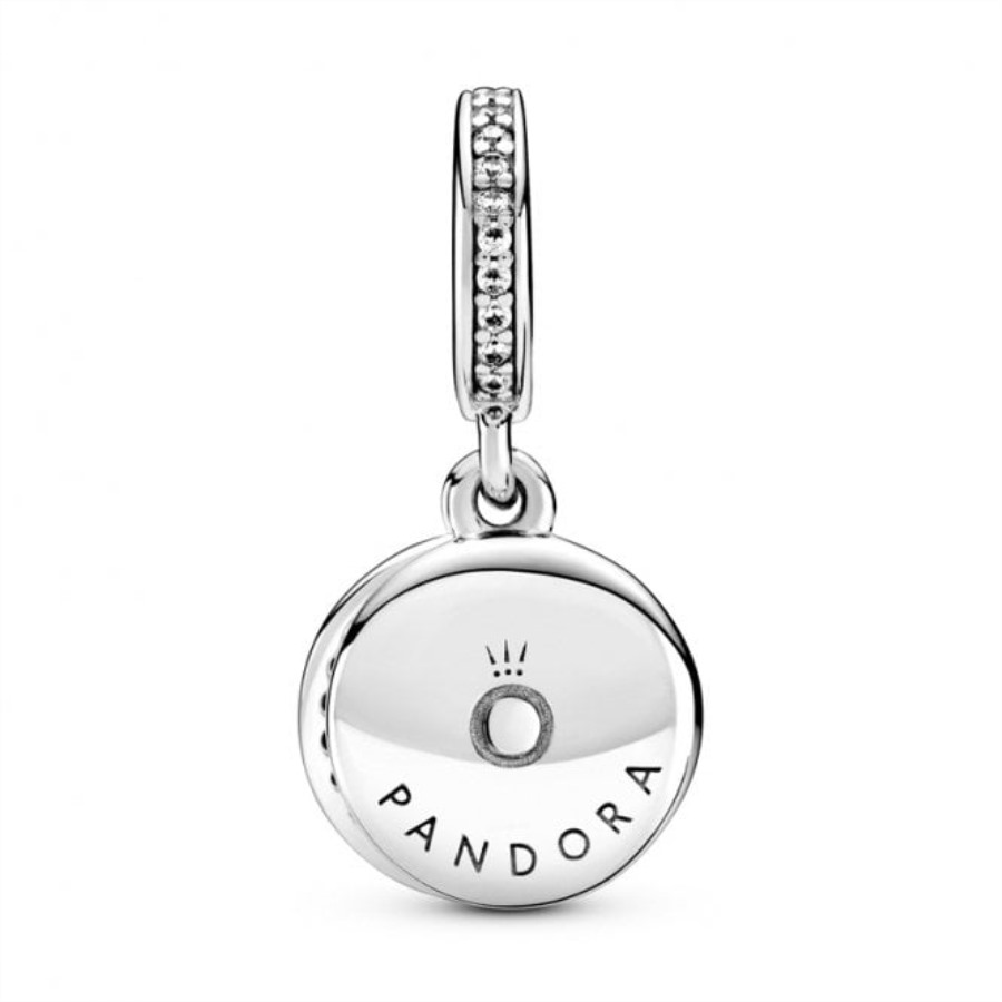 Gnistrende Blå Skive Dobbel Dingle Charms Pandora