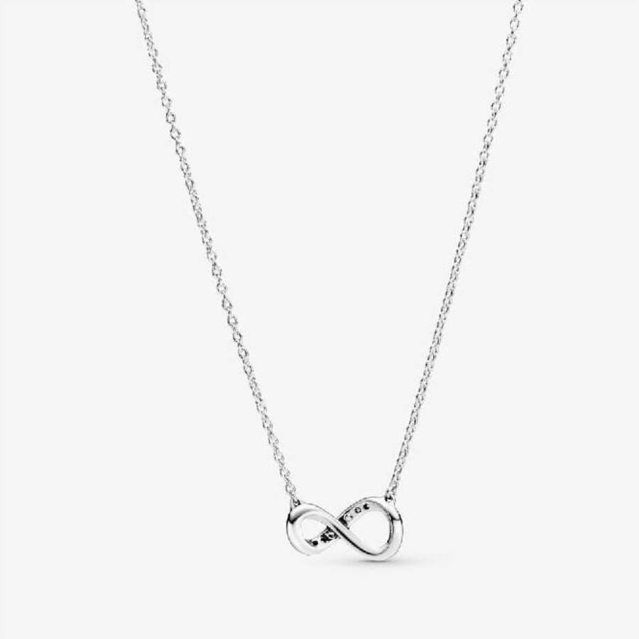 Glitrende Infinity Collier Halskjede Pandora