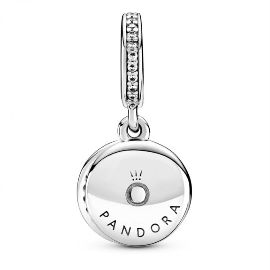 Glitrende Rød Skive Dobbel Dingle Charms Pandora