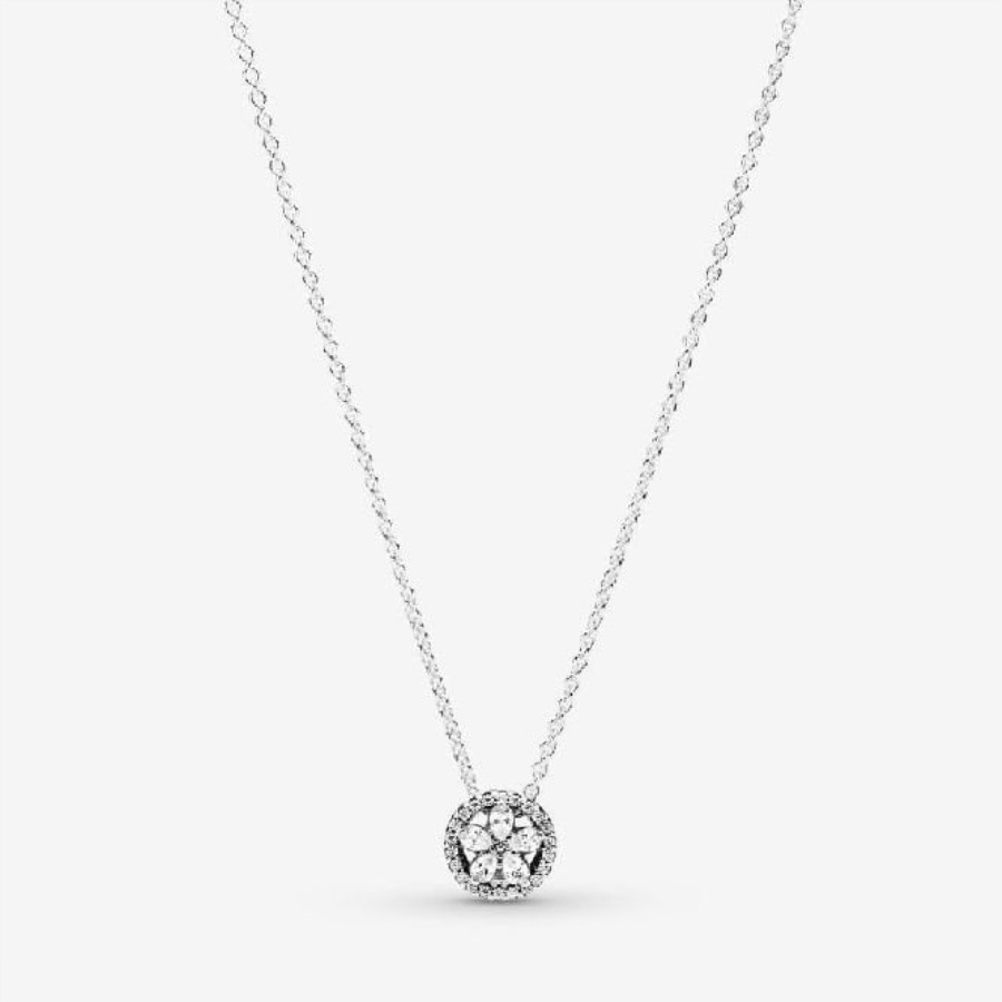 Glitrende Snowflake Collier Halskjede Pandora