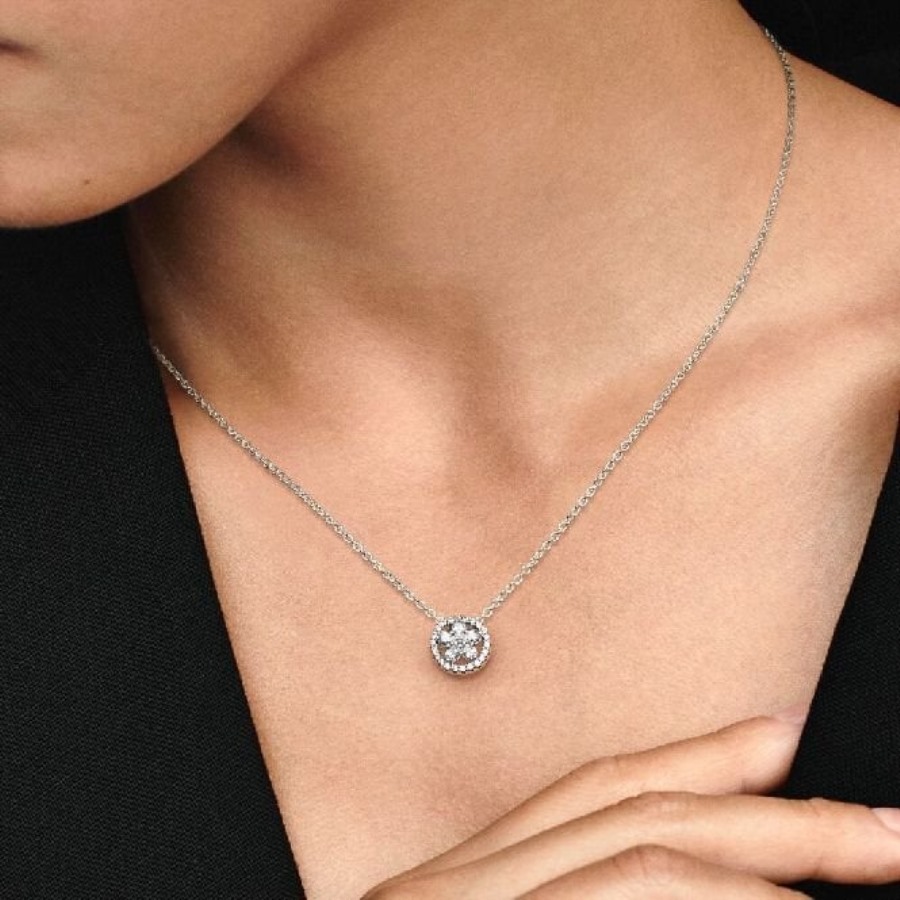 Glitrende Snowflake Collier Halskjede Pandora