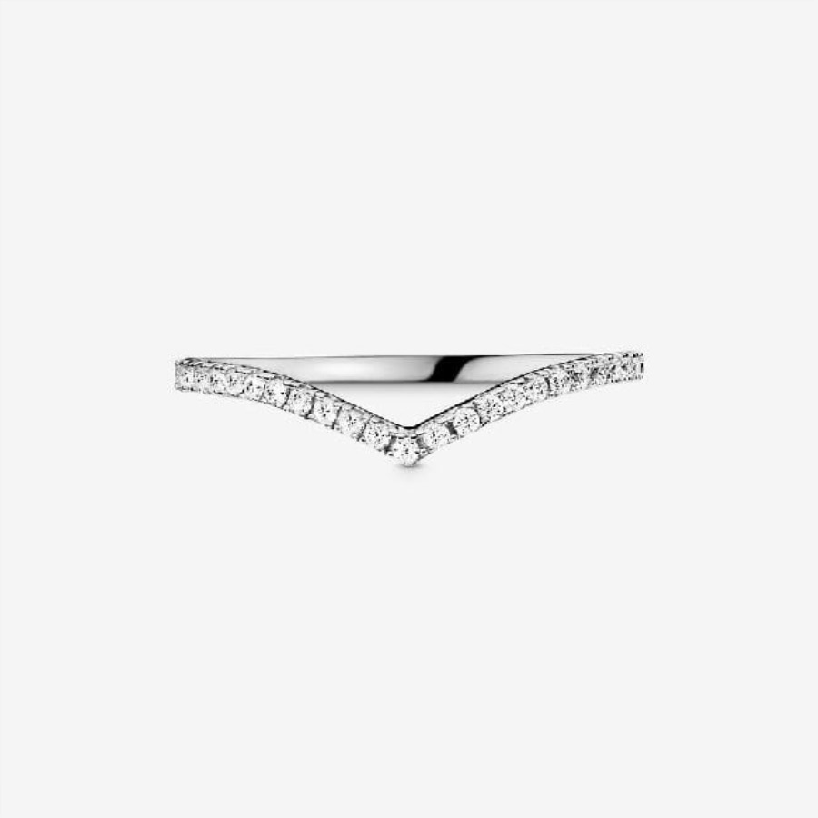 Glitrende Wishbone Ring Merke Pandora