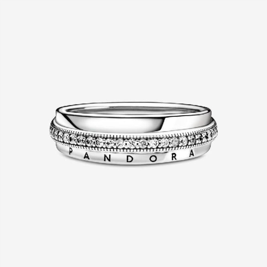 Trippel Merke Pandora Band Pave Ring